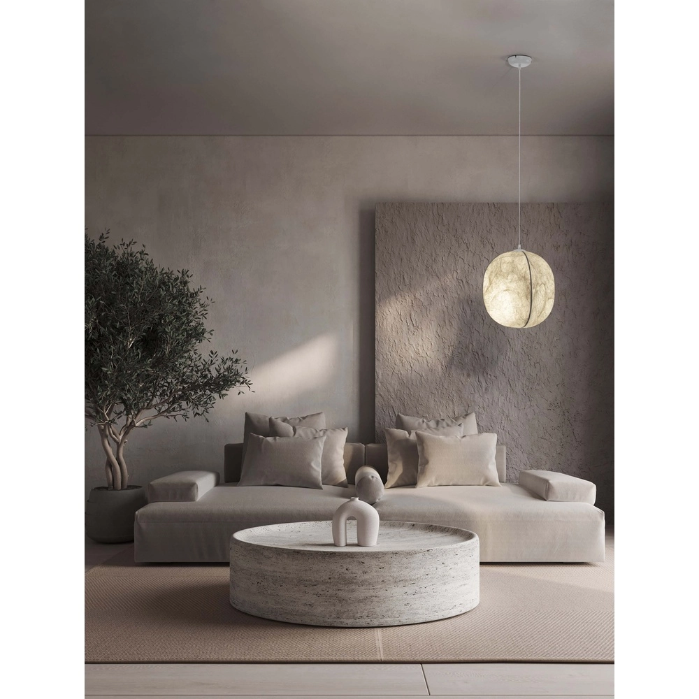 Witte hanglamp Pierida Ø 42cm Lyora 5212017468079