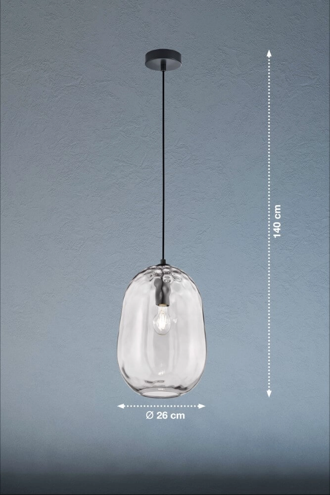 Glazen hanglamp Bretagne Ø 26cm Fischer & Honsel 4003694607575