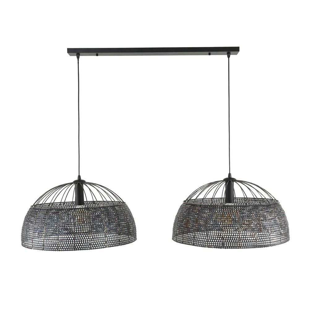 XXL eetkamer hanglamp Armor 2x Ø 60cm Lyora 8716803512924