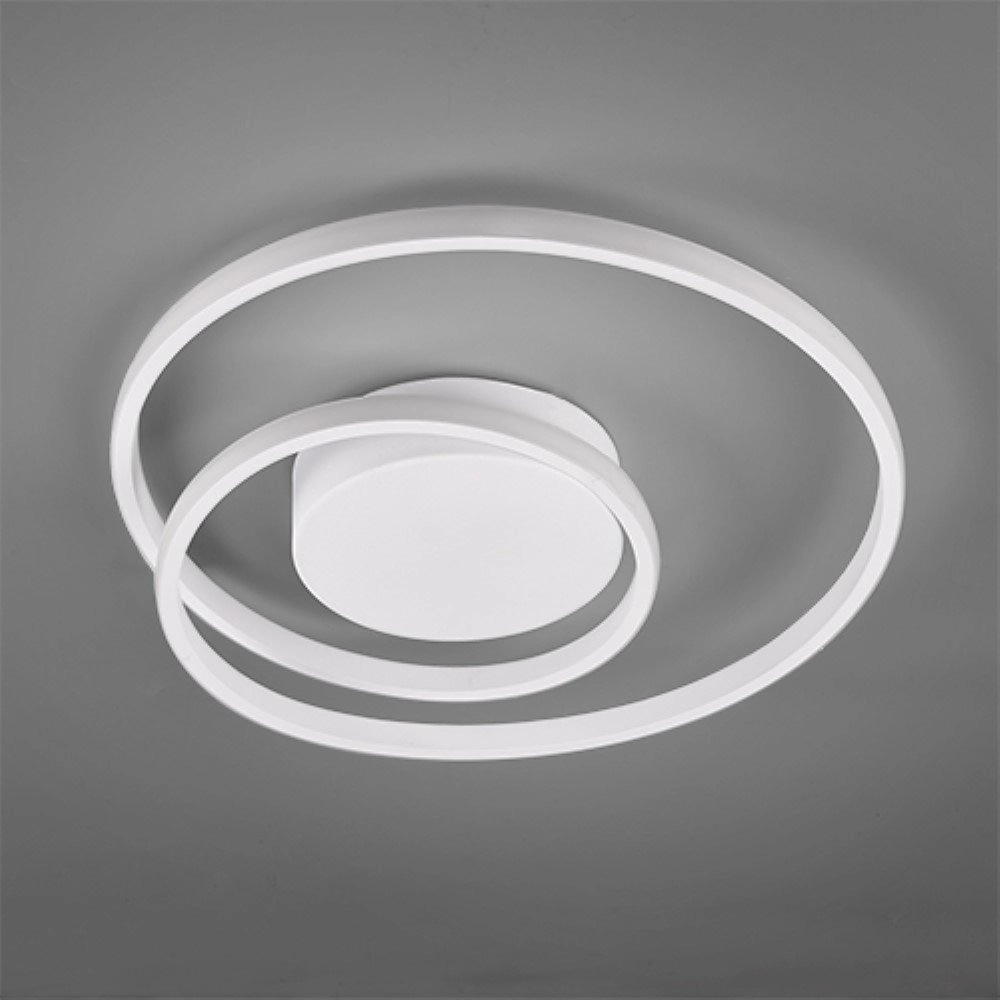 Moderne plafonnière Zibal Ø 39cm wit Trio 4017807442113