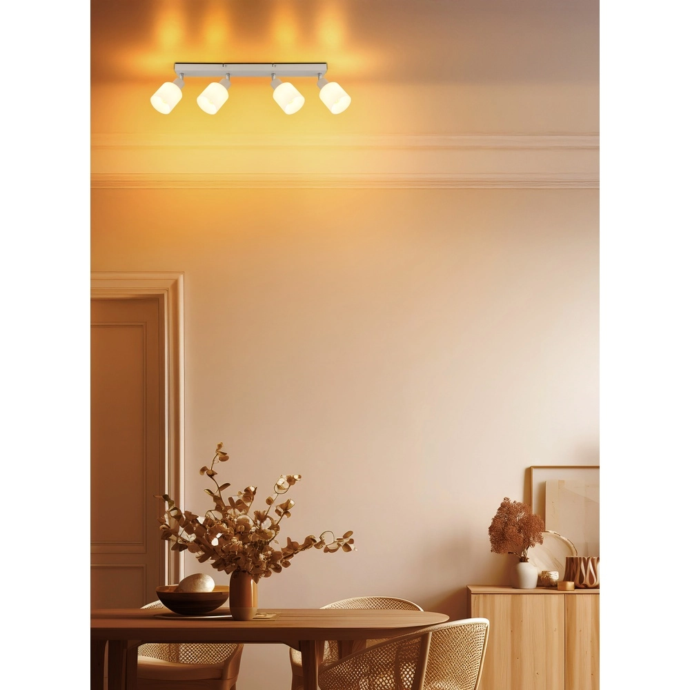 4-lichts plafondspot Trent zand bruin Globo 9007371566976