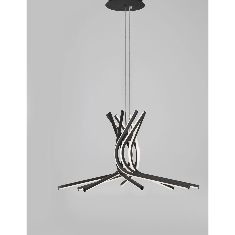 Design hanglamp Narvi M zwart Ø 80cm