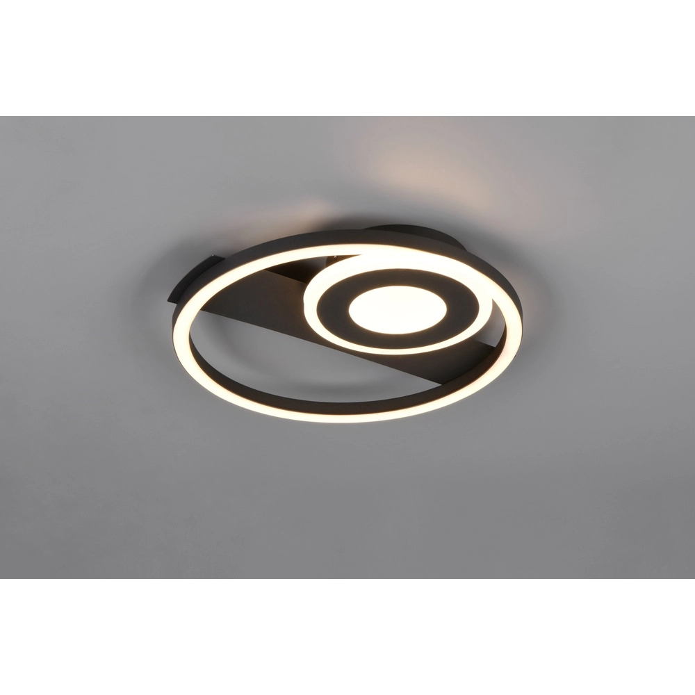 Moderne plafondlamp Horus zwart Trio 4017807653397