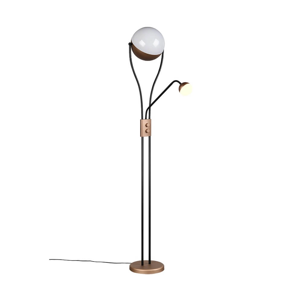 Leeslamp Chris koffiebruin 2-lichts Trio 4017807642971