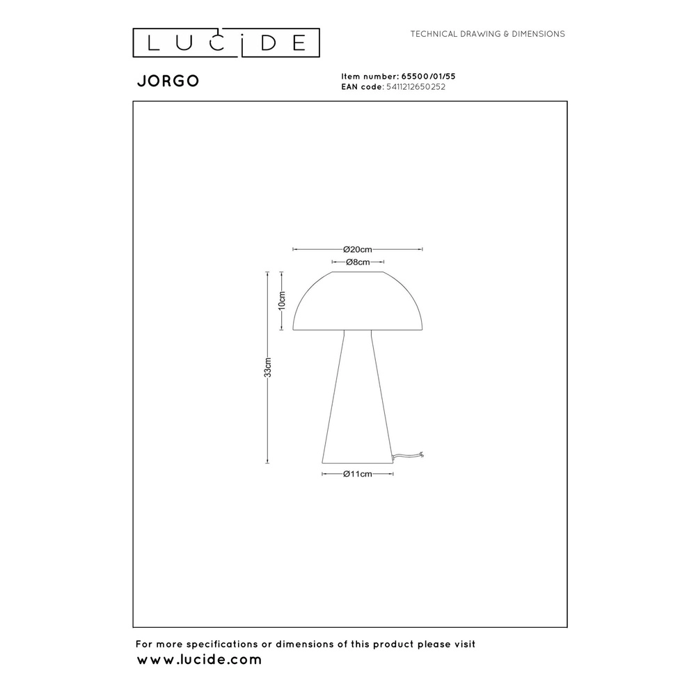 Terracotta tafellamp Jorgo design Lucide 5411212650252