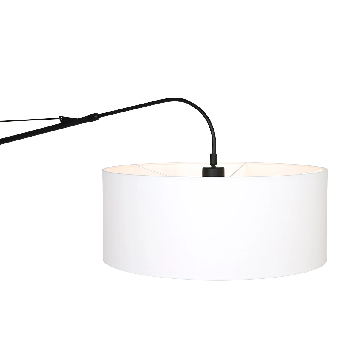 Wand Leeslamp Gramineus zwart met witte lampenkap Steinhauer 8712746132380
