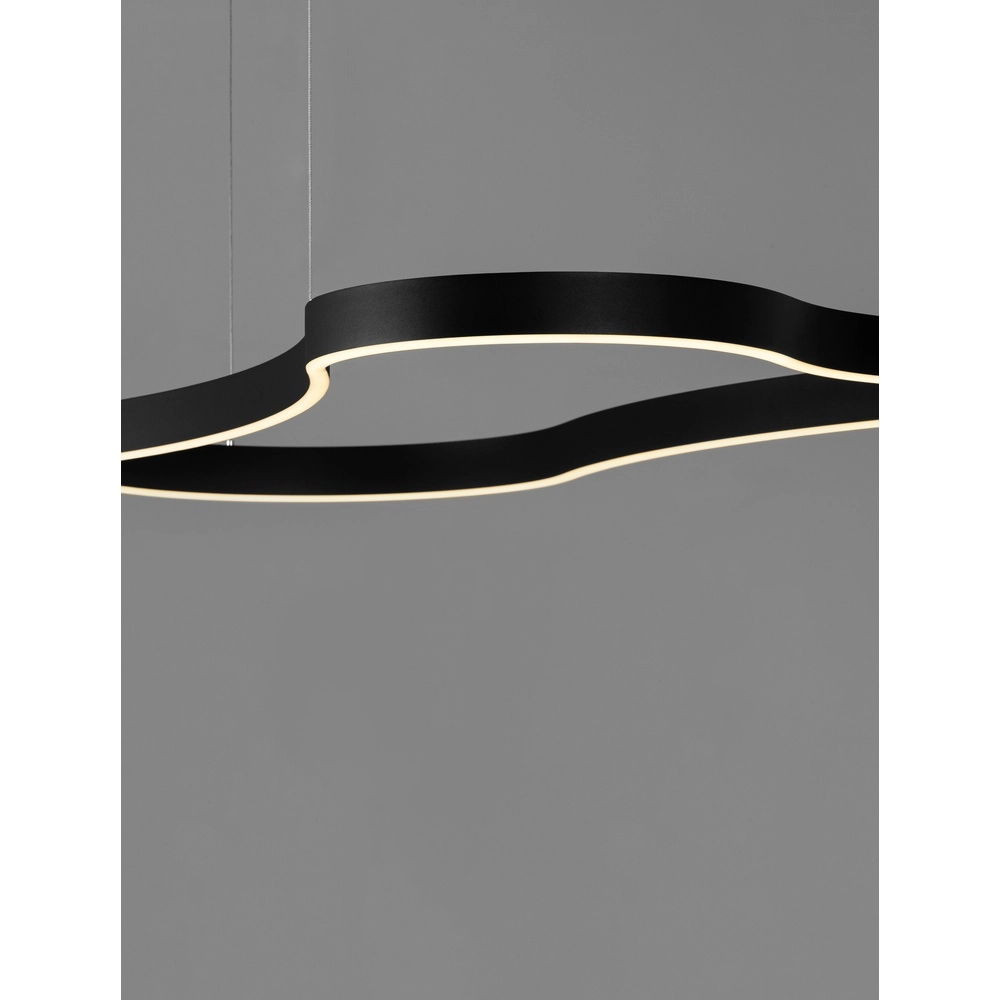 Natural shape pendant lamp Dussa black 120cm Lyora 5212017463074