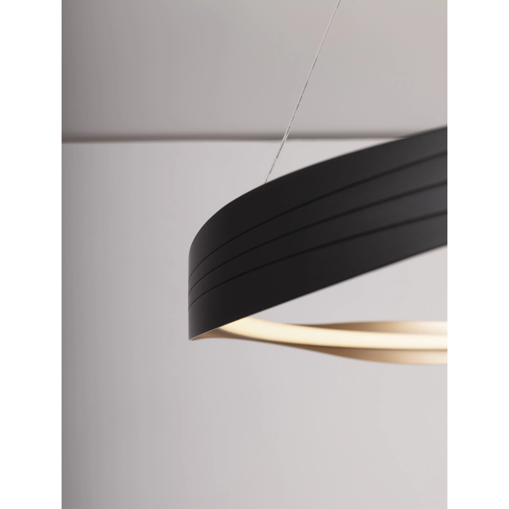 Design hanglamp Dobi Ø 80cm zwart met goud Lyora 5212017450043