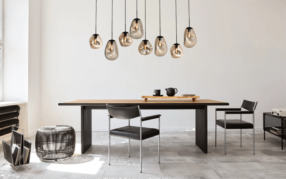 Hanglamp Lava 8x goud glas Masterlight 8718121286310