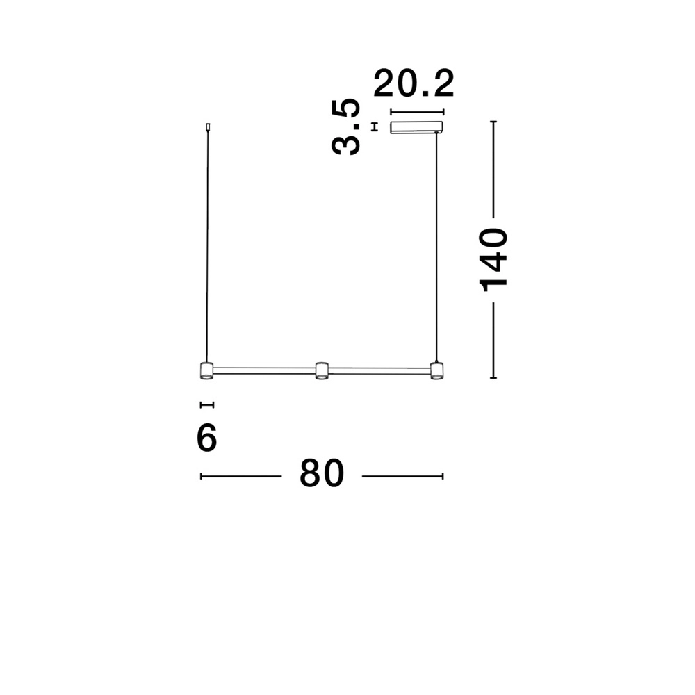Design hanglamp Puize 3-lichts zwart Lyora 5212017448576