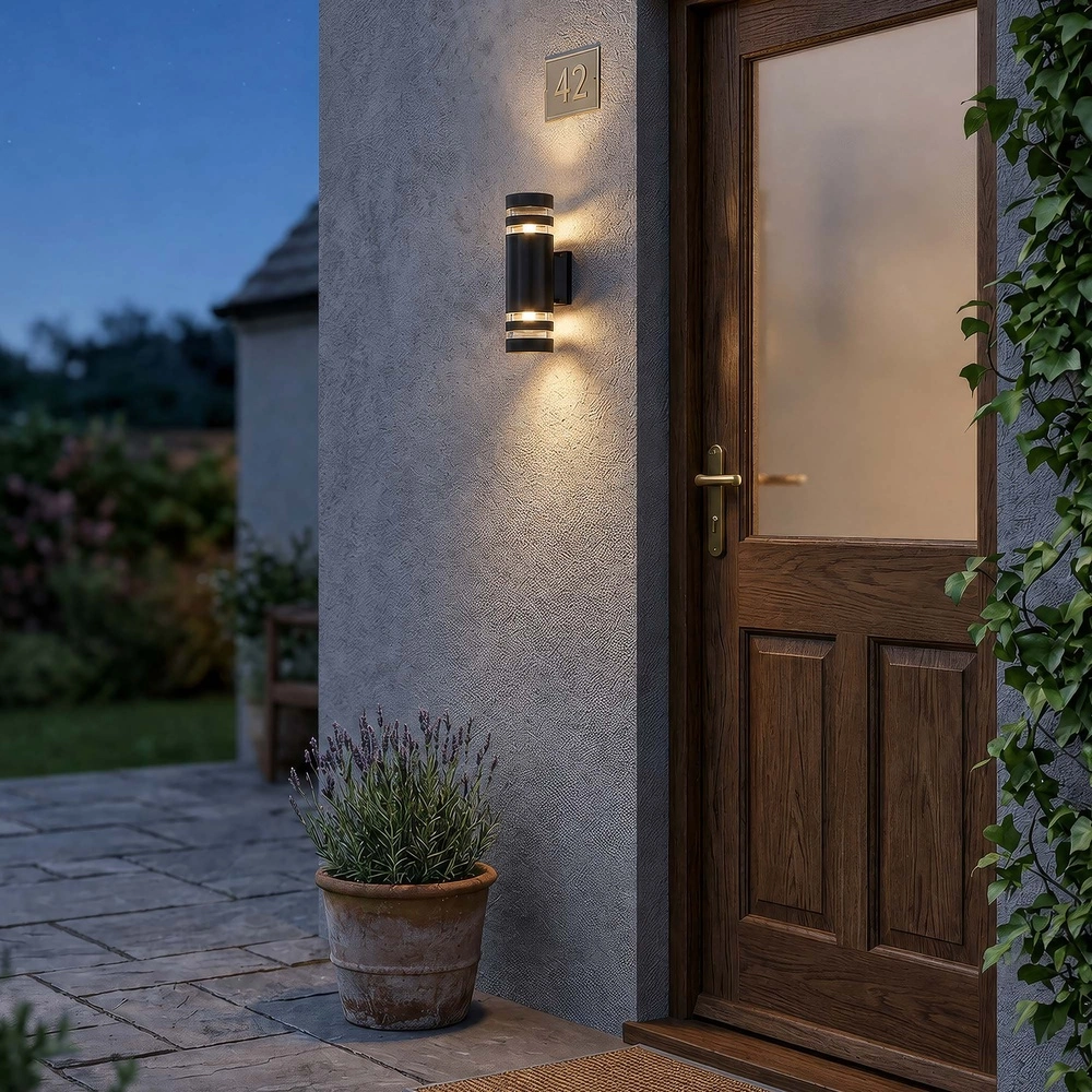 Design wandlamp Toluca zwart dubbel Searchlight 5,05342E+12