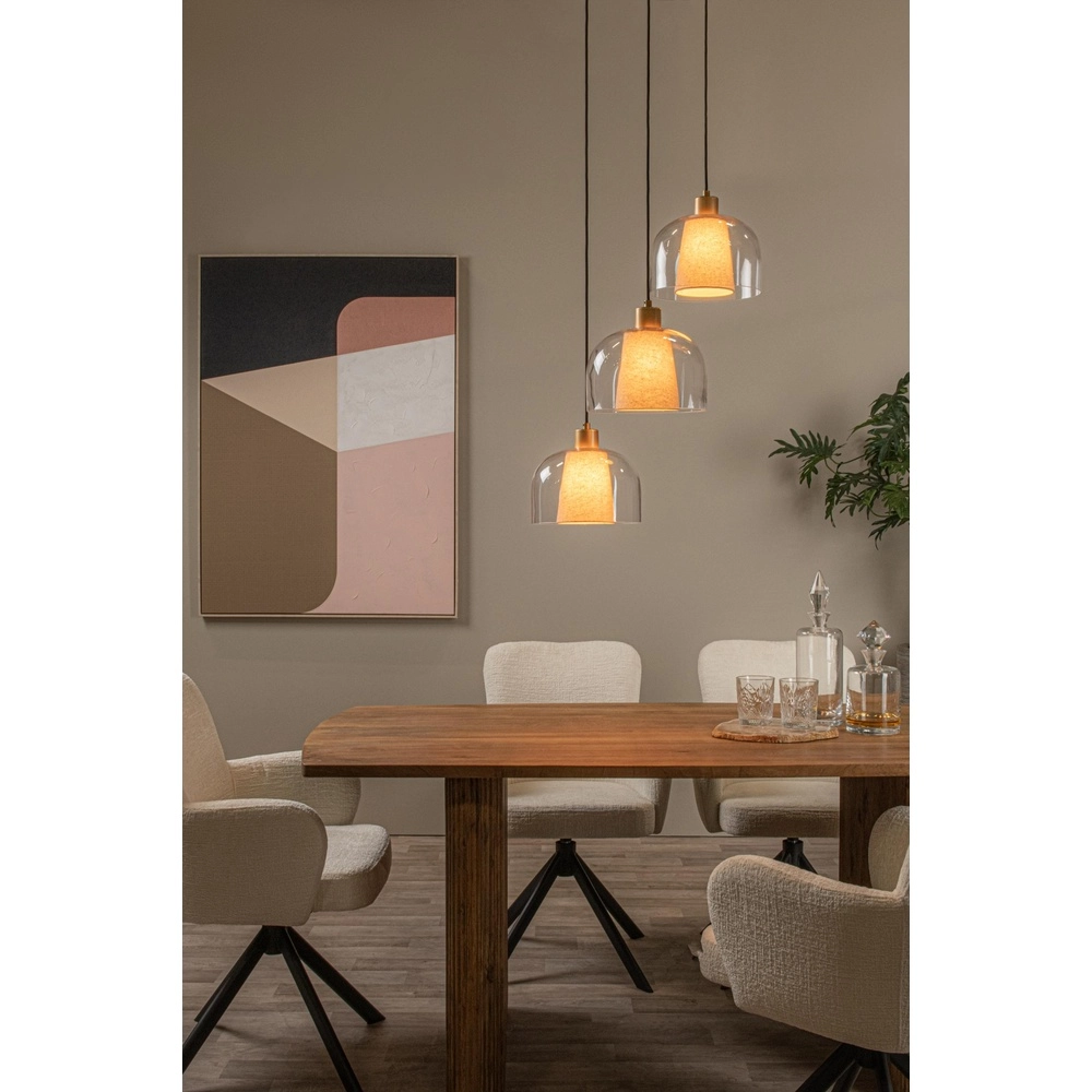 Design hanglamp Gunhild 3-lichts goud rond Lucide 5411212303363