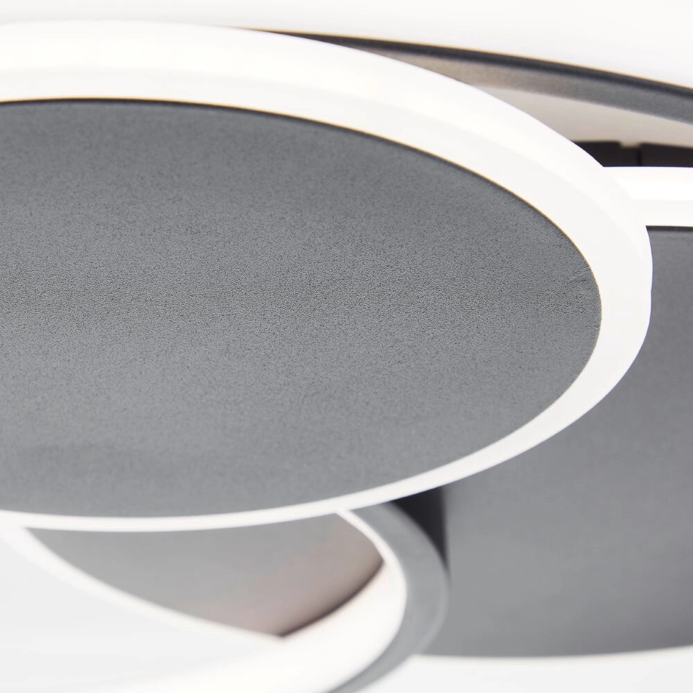 Dimbare plafondlamp Runda zwart Brilliant 4004353447396