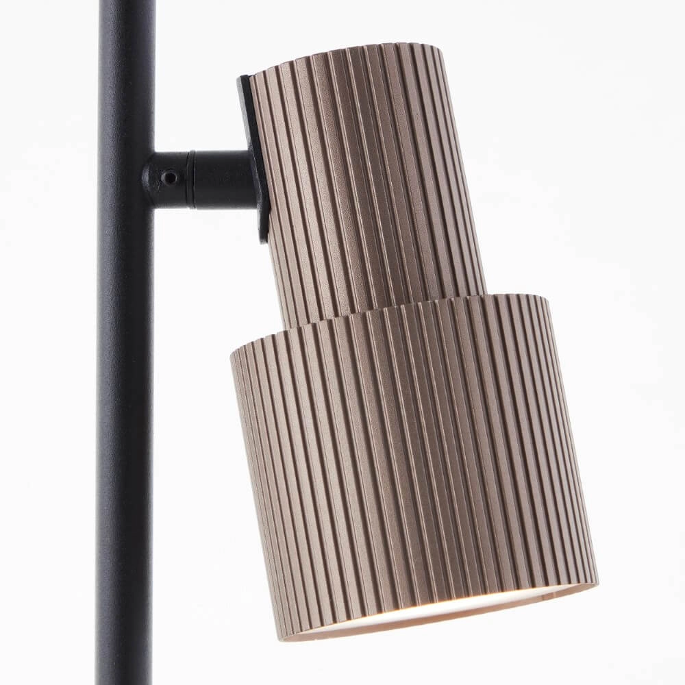 Design tafellamp Cadiz zwart met brons Brilliant 4004353446917