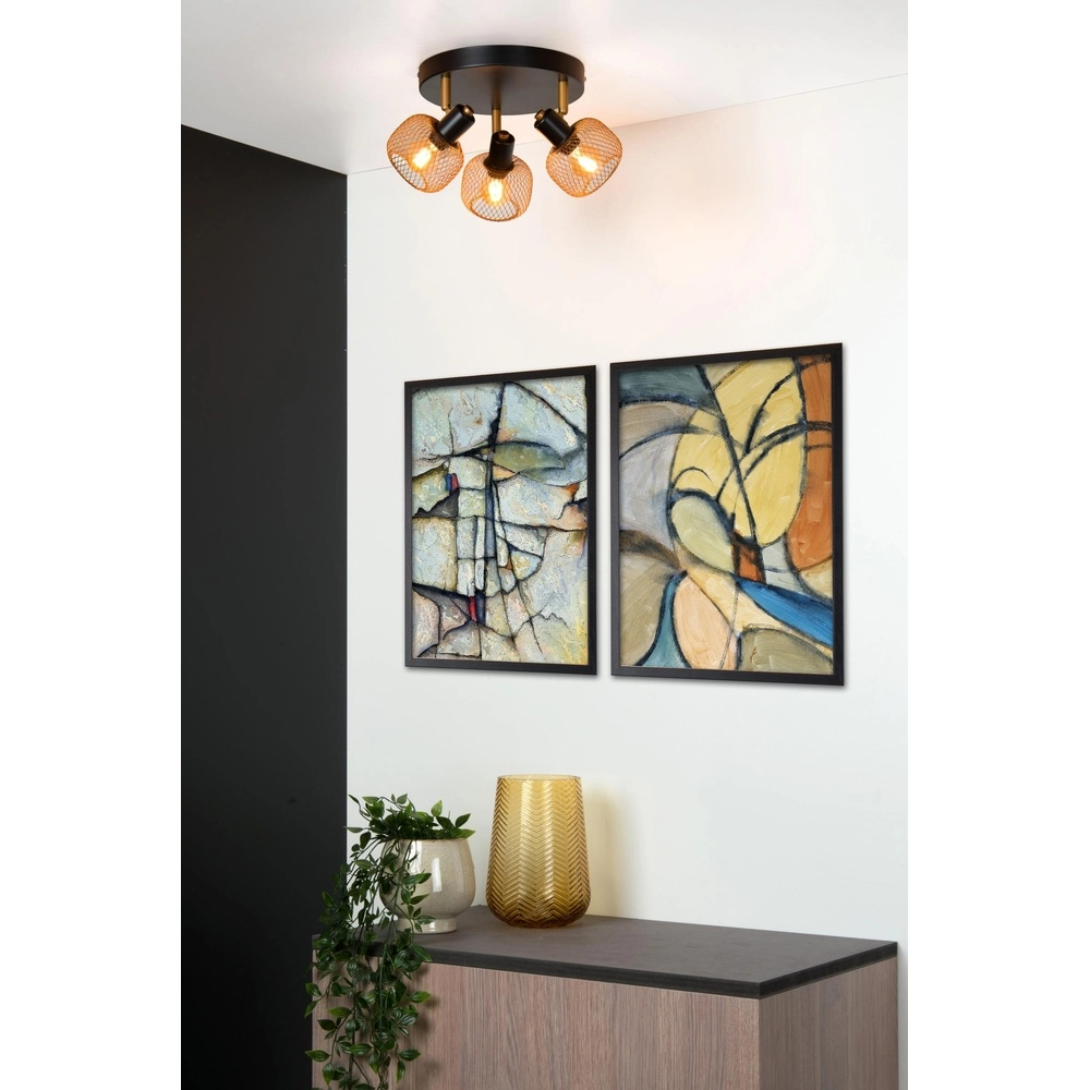 Plafondlampje Maren 3-lichts goud Lucide 5411212771124