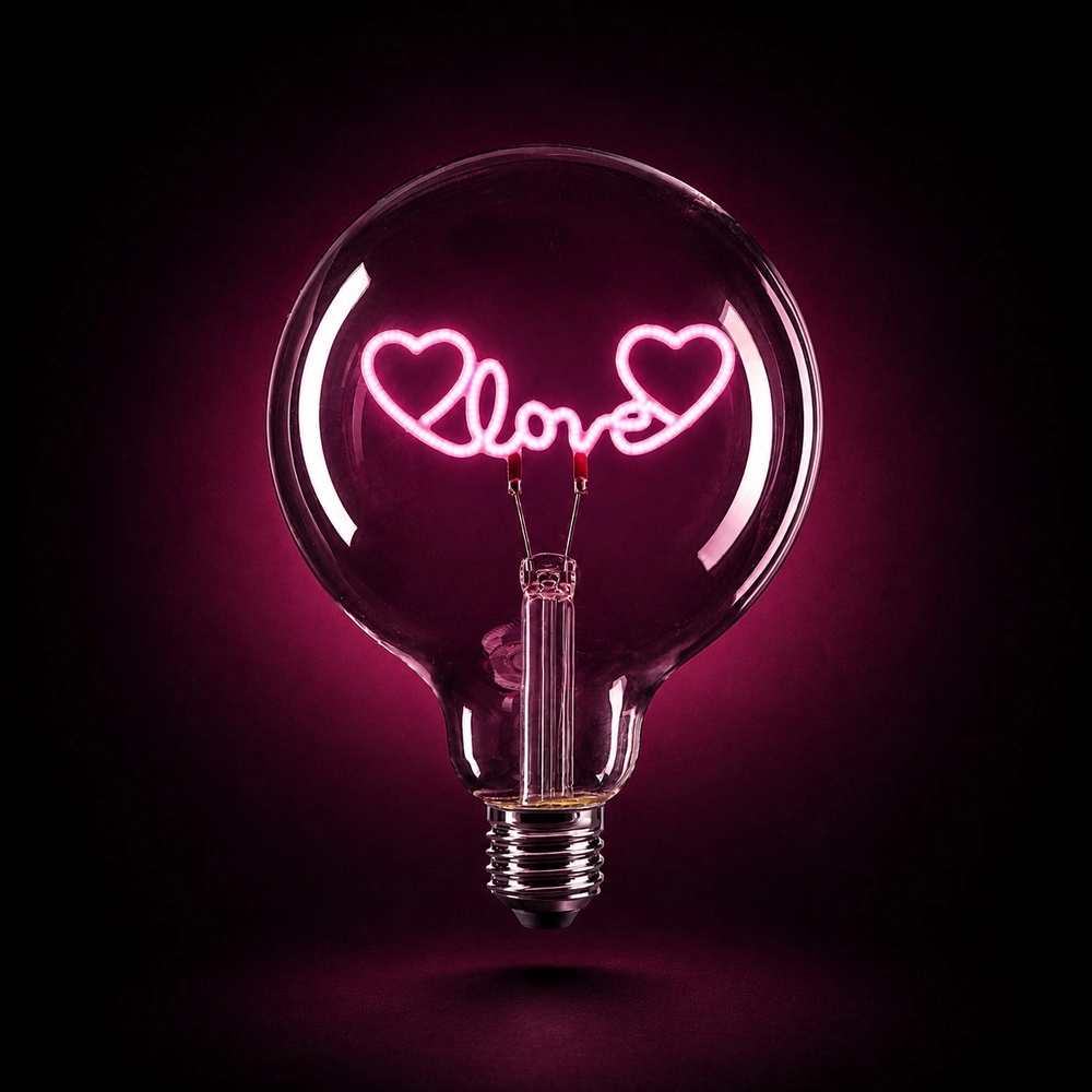 E27 lichtbron Lumopop "Love" roze Brilliant 4004353477669