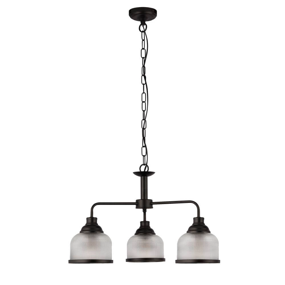3-lichts hanglamp Highworth zwart 3-lichts hanglamp Highworth zwart