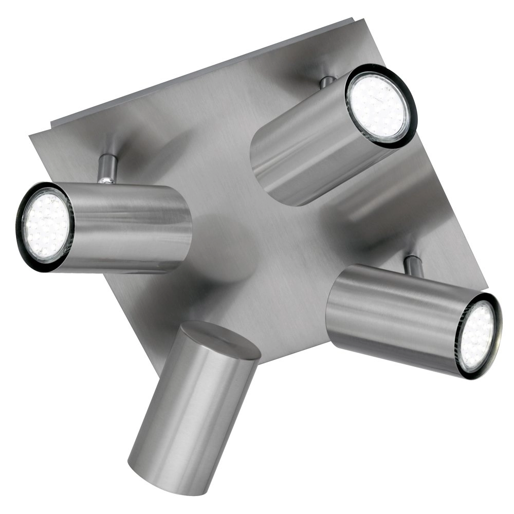 Moderne plafondspot Series 8024 4-lichts nikkel mat Moderne plafondspot Series 8024 4-lichts nikkel mat