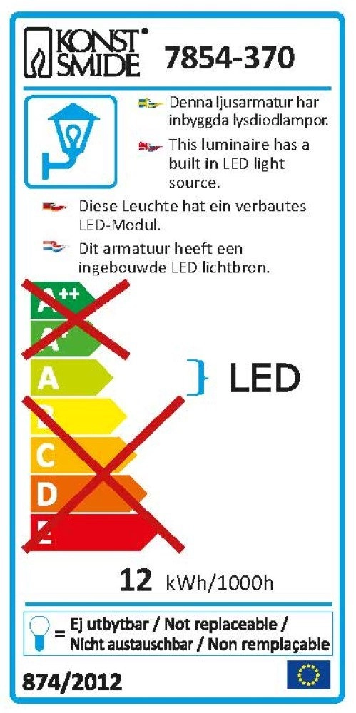 Buitenlamp Monza Up-Down antraciet KonstSmide 7318307854374