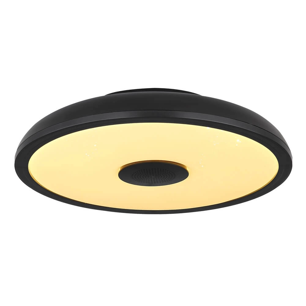 Zwarte plafonniere Raffy Ø 28cm Globo 9007371418848