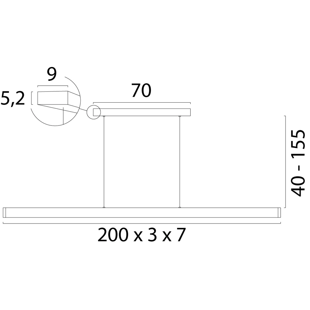 Design hanglamp Atina 200cm koper brons Masterlight 8718121353791