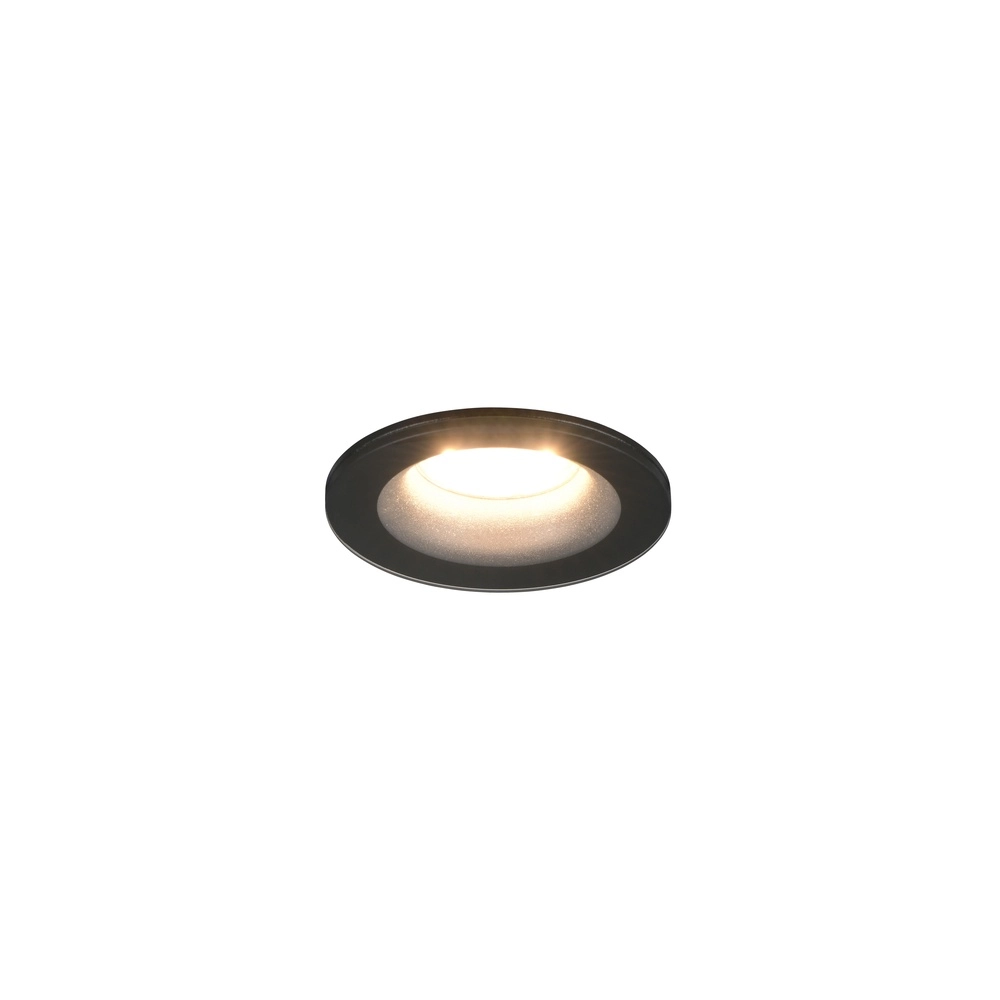 Ronde inbouwspot Fjell zwart IP44