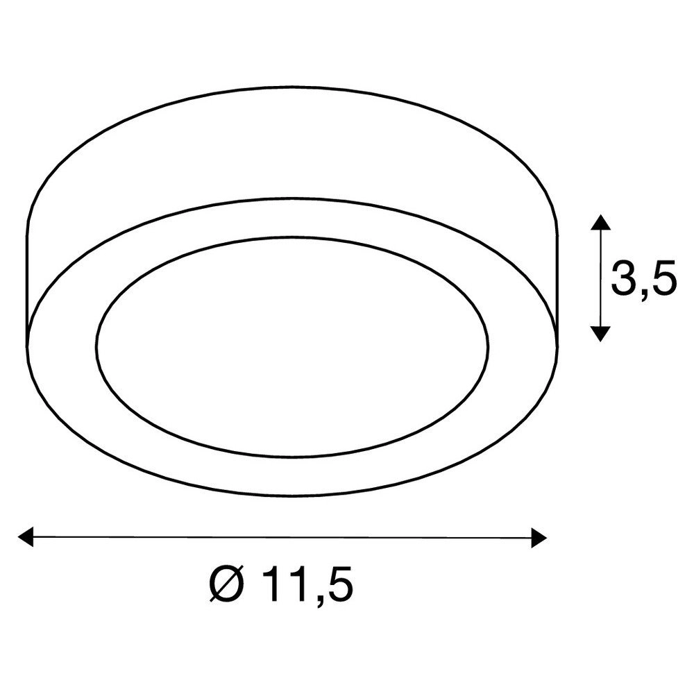Led plafondlamp Senser 12 Ø 11,5cm SLV 4024163232043