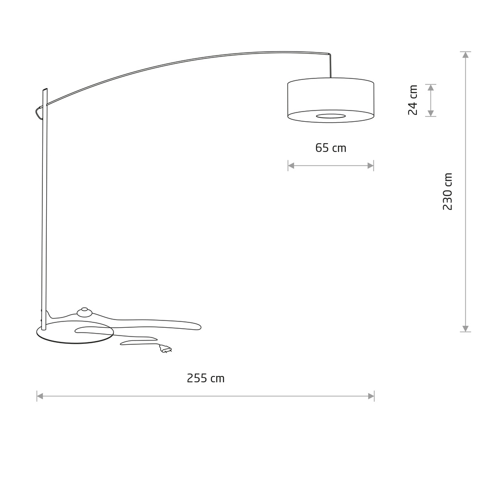 Vloerlamp Poise zand bruin Ø 65cm Lyora 5903139116855