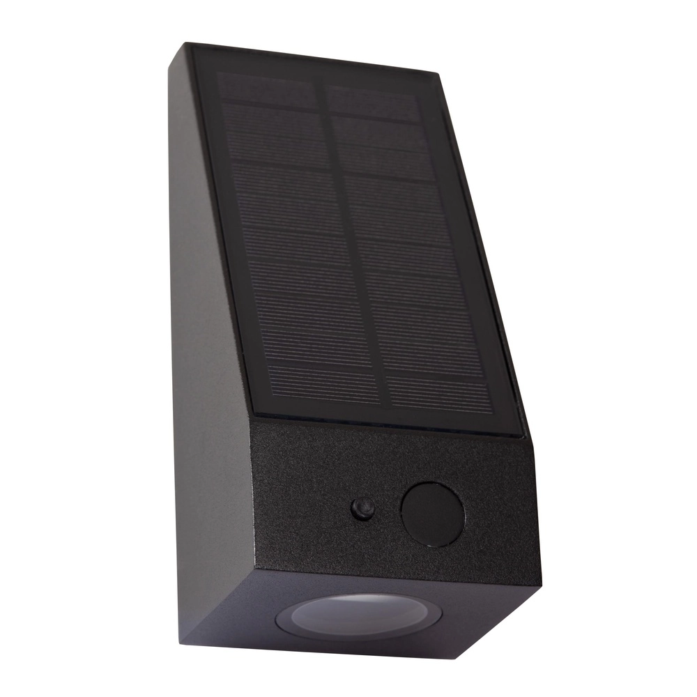 Solar wandlampje Irwin zwart met sensor