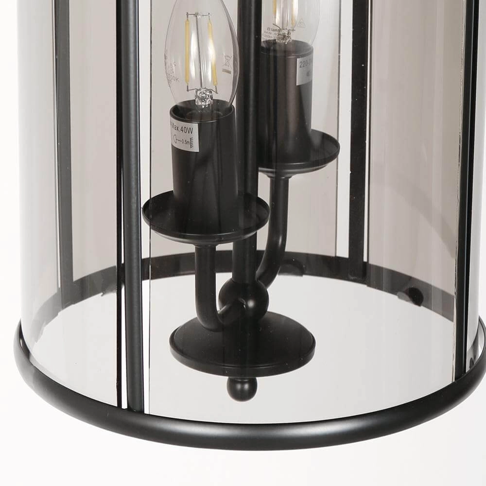 Klassieke hanglamp Pimpernel zwart 2-lichts Steinhauer 8712746174199