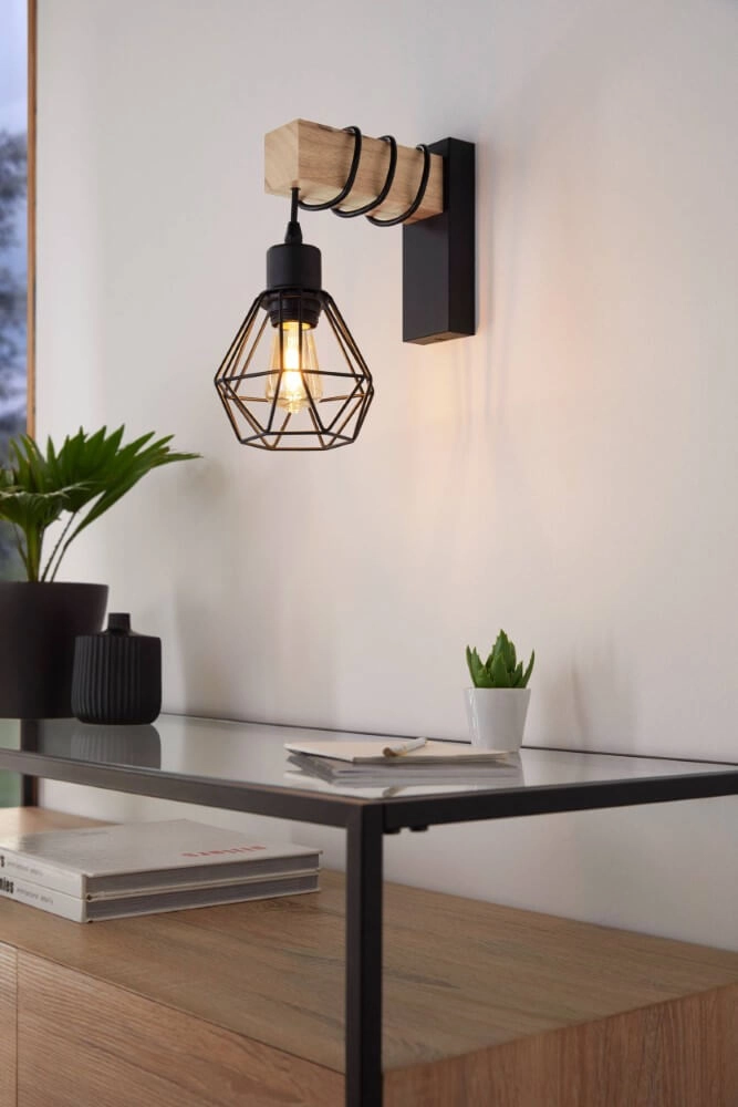 Houten wandlamp Townshend 5 Eglo 9002759440787