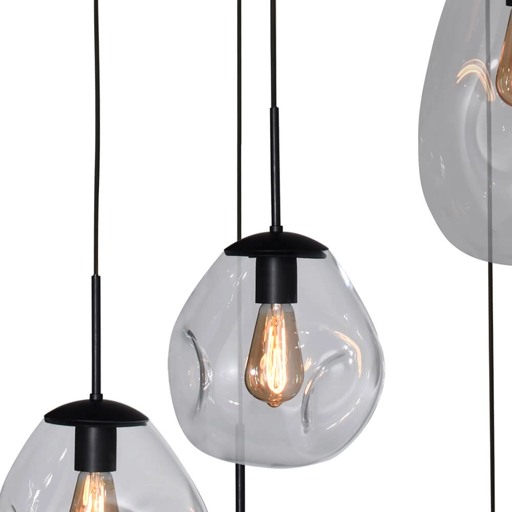 Vide hanglamp Lava 5x helder glas Masterlight 8718121286525