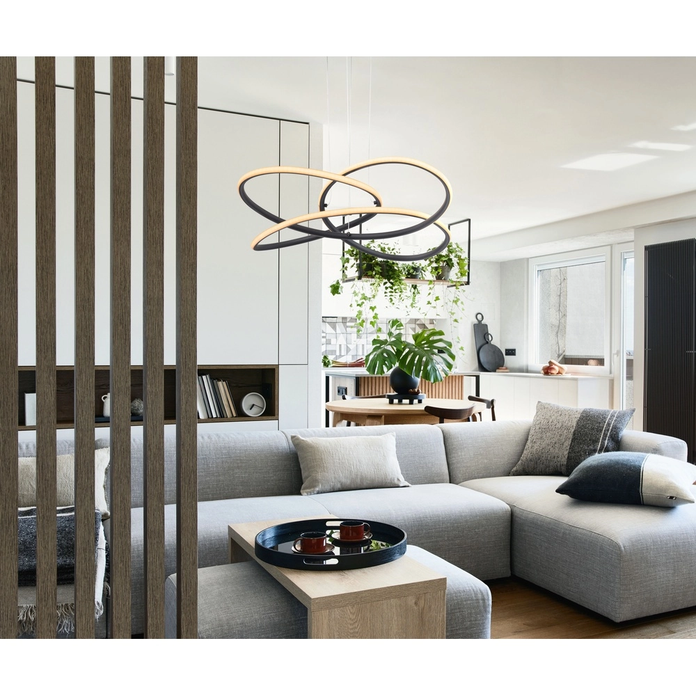 Design hanglamp Panda zwart Ø 60cm Globo 9007371409426