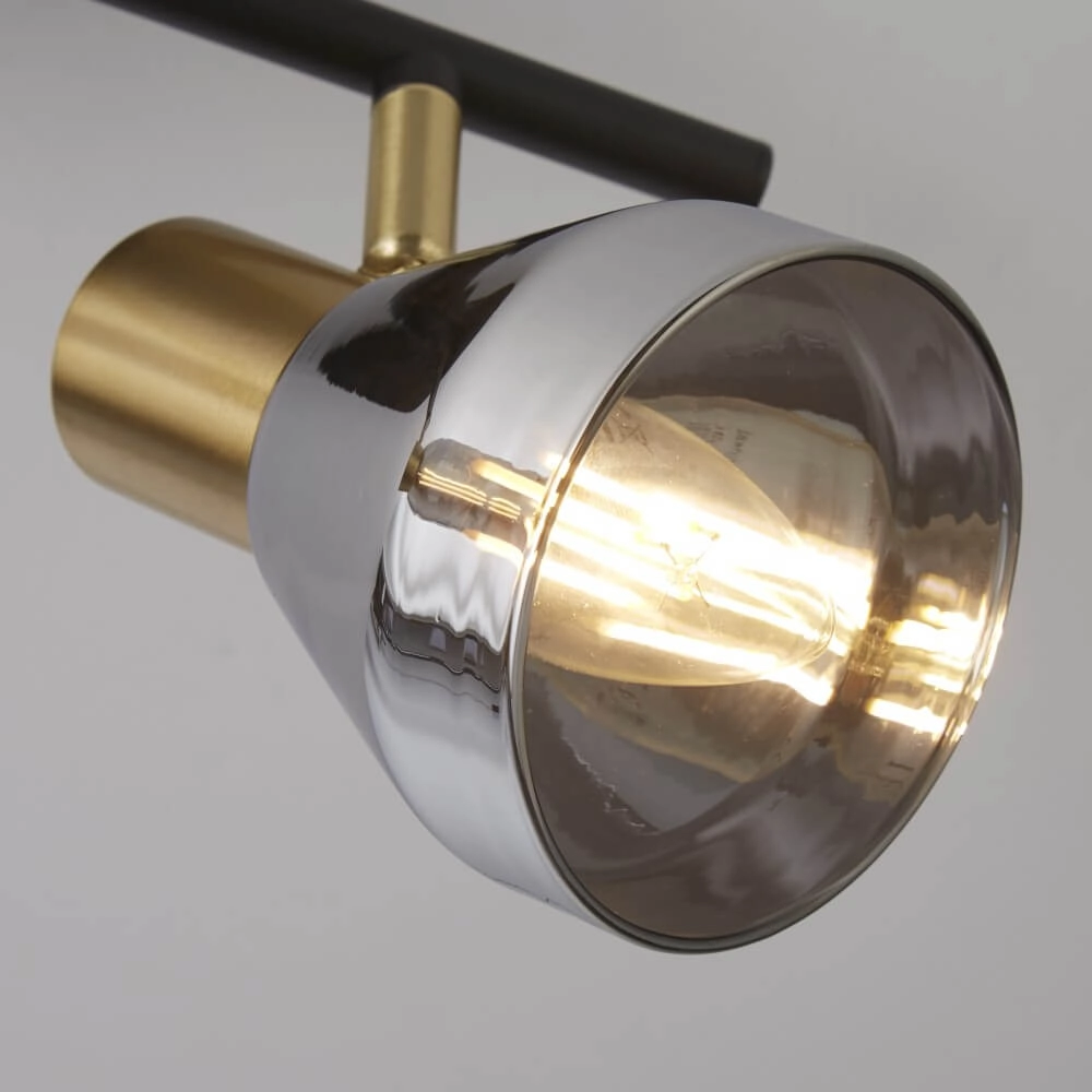 Plafondlamp Westminster met smoke glas 2-lichts Searchlight 5053423227894