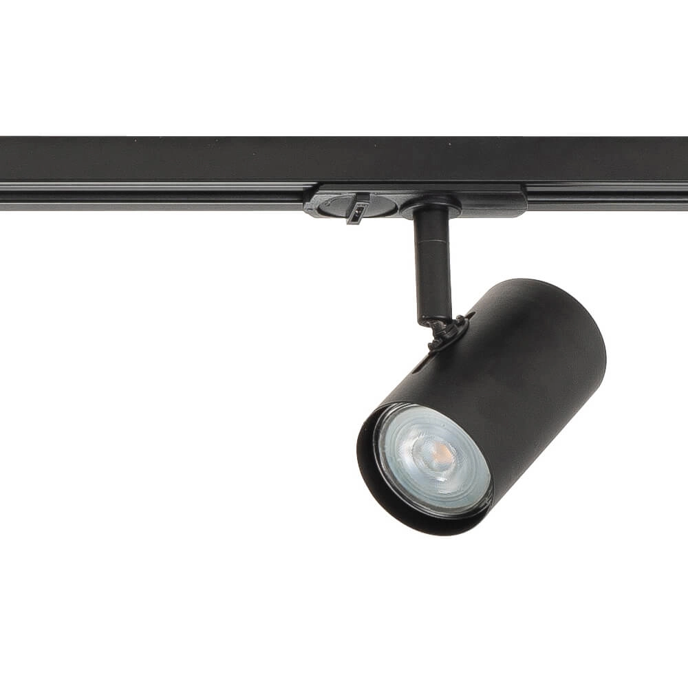 1-fase railset 100cm Cilinder zwart met 3 spots Highlight 8718379039553
