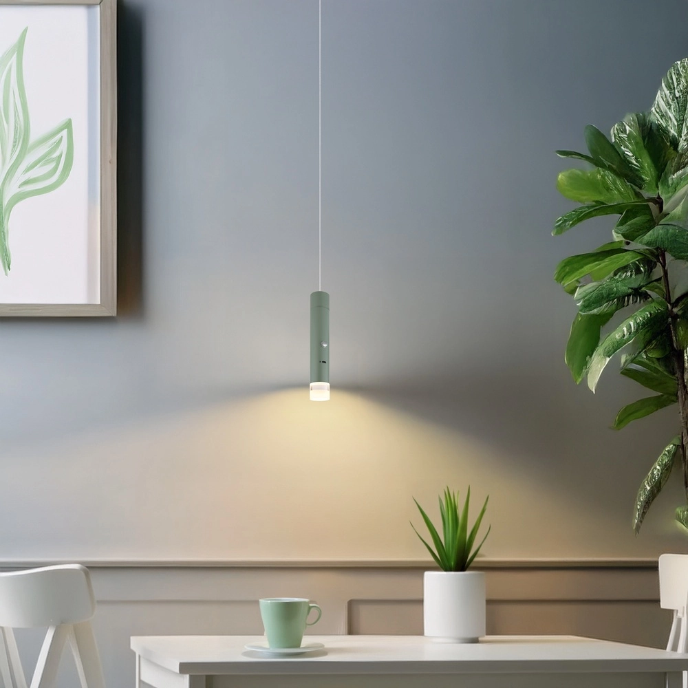Strakke hanglamp Pelo groen Globo 9007371569359