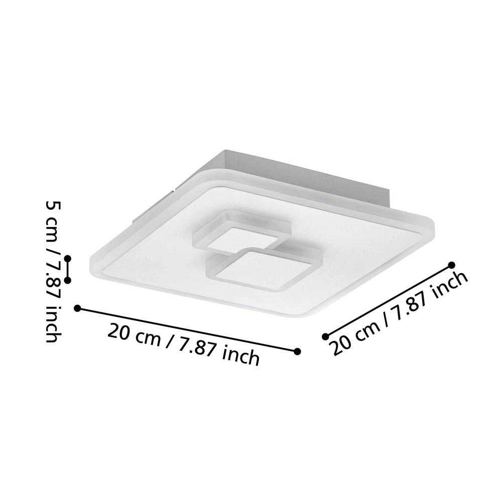 Led plafondlamp Cadegal 20x20cm - wit Eglo 9002759339418