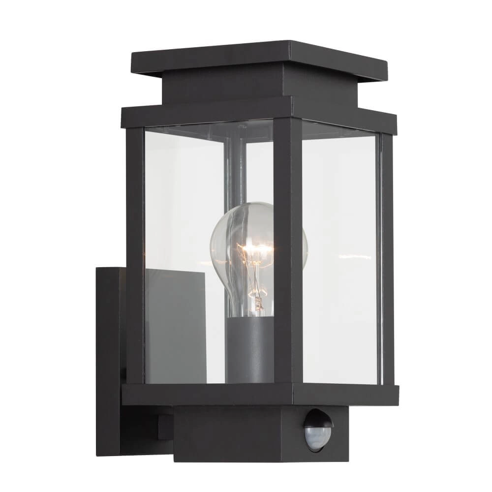 Zwart buitenlamp met sensor Boston KS Verlichting 8714732776806