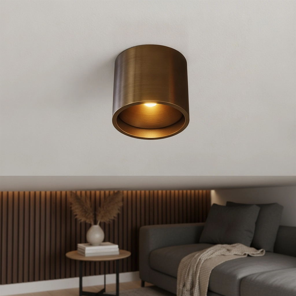 Led plafondspot Orleans donker antiek brons dim to warm