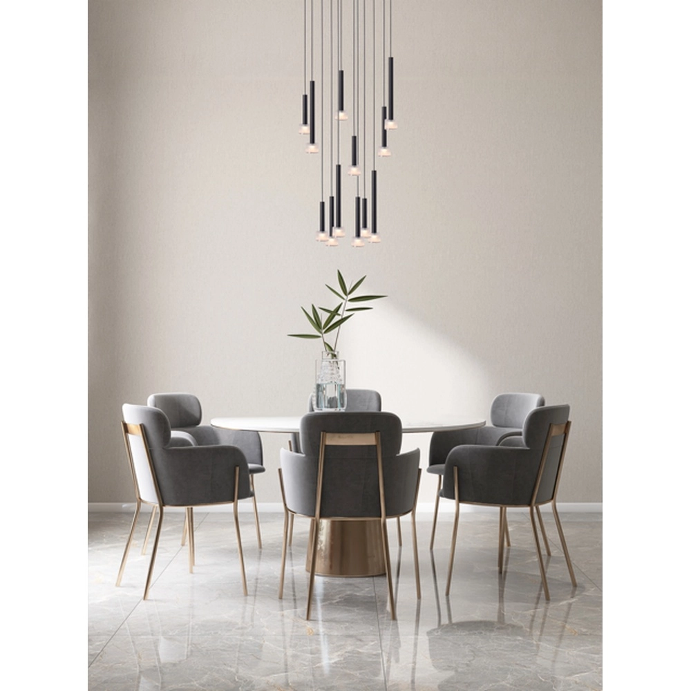 Led hanglamp Fabro 12-lichts - zwart Masterlight 8718121317083