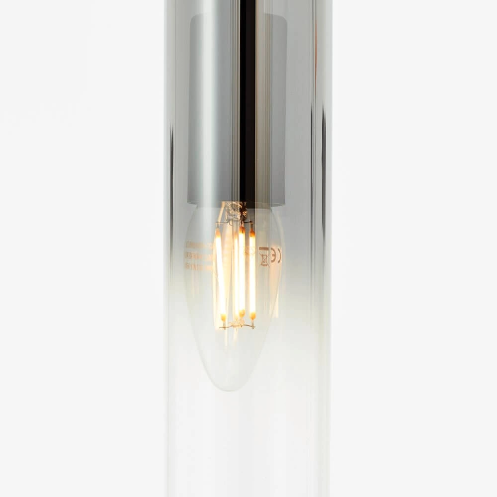 Hanglamp Glasini zwart met smoke glas Brilliant 4004353429552