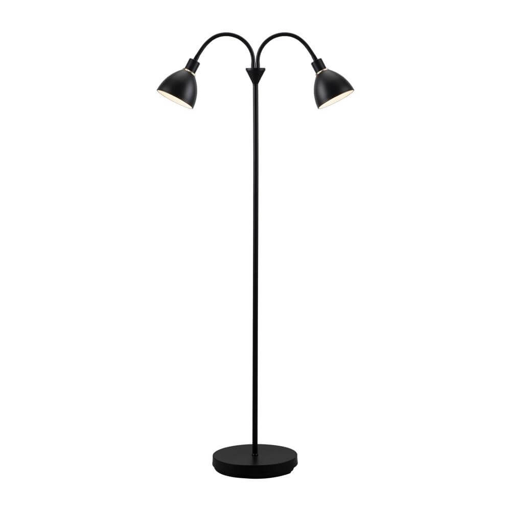 Vloerlamp Ray 2-lichts zwart