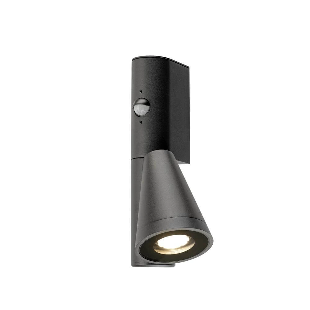 Design wandlamp T-Tube WL zwart met sensor