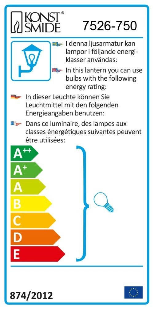 Antieke buitenlamp Perugia KonstSmide 7318307526752