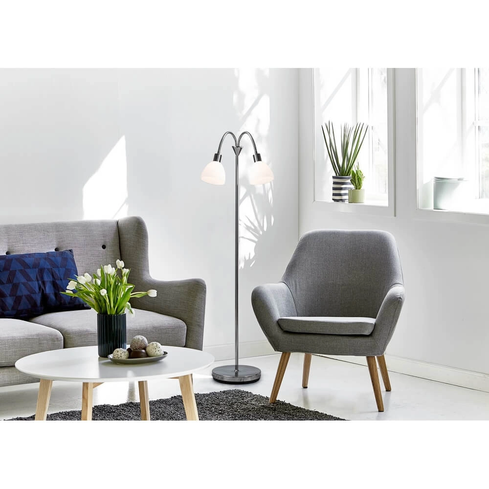 Vloerlamp Ray 2-lichts chroom Nordlux 5701581239388