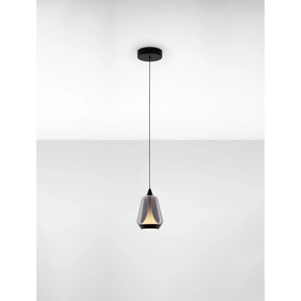 Design hanglamp Alish 1-lichts smoke glas Lyora 5212017477682