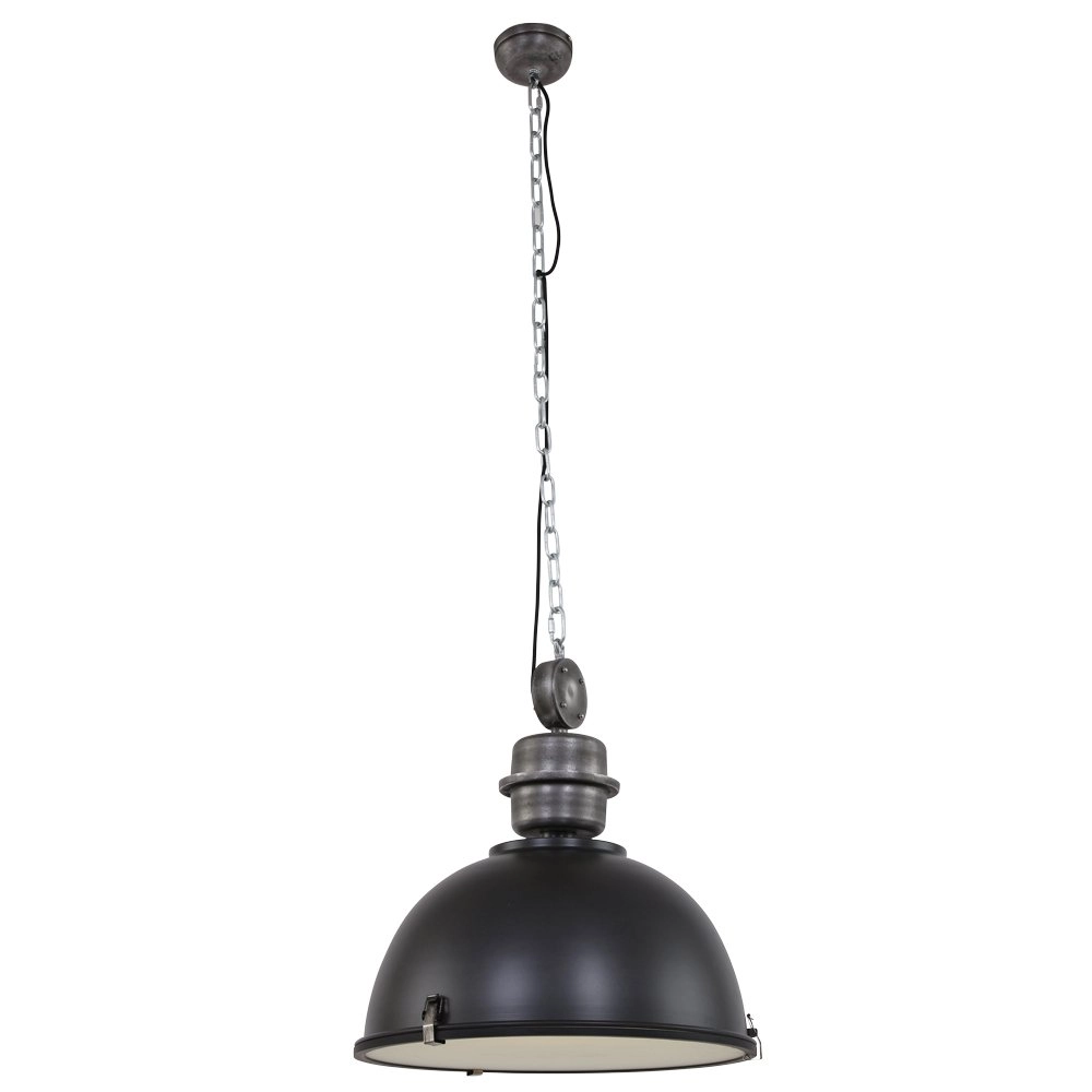 hanglamp Bikkel XXL industrieel zwart met nikkel Steinhauer 8712746106732
