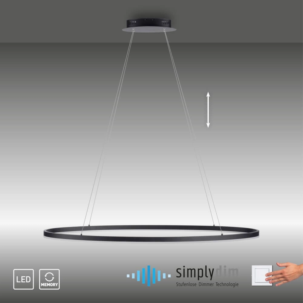Antraciete hanglamp Titus Ø 118cm Paul Neuhaus 4012248375228