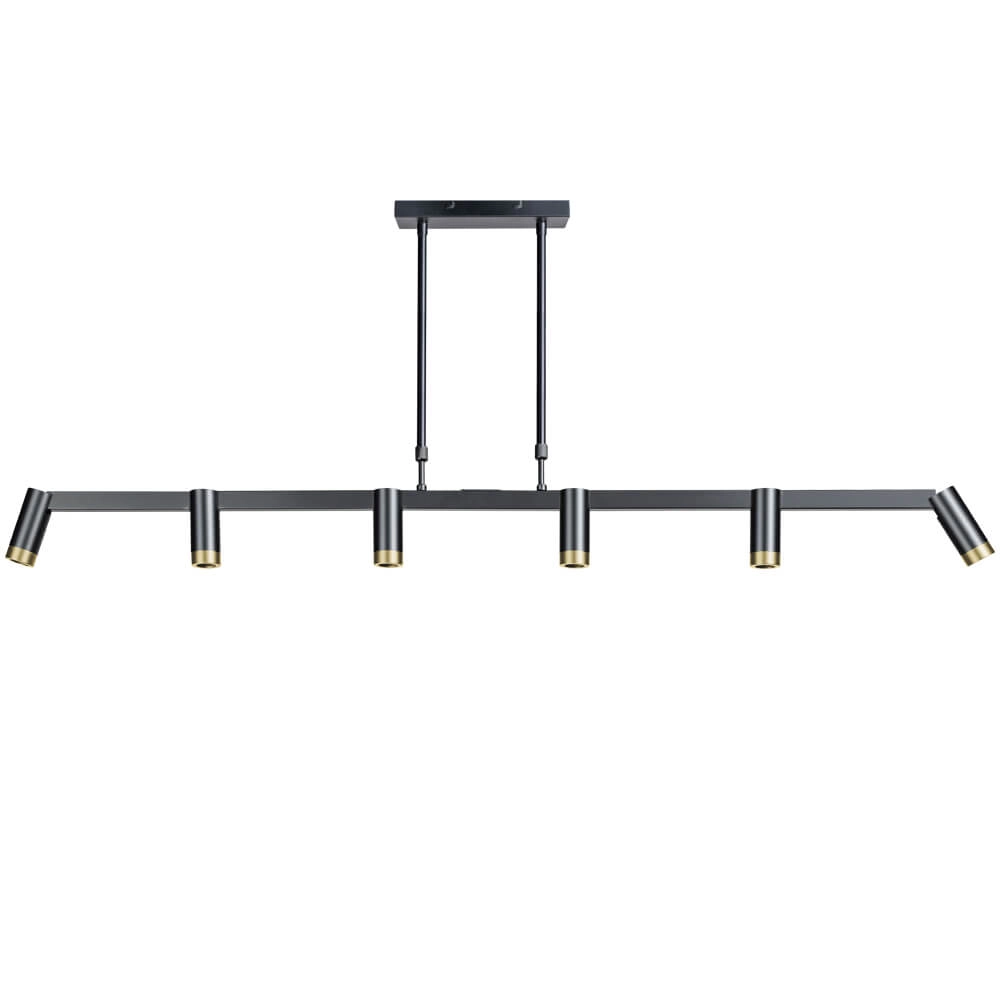 Strakke eettafellamp Miller 6-lichts zwart ETH 8720195303084