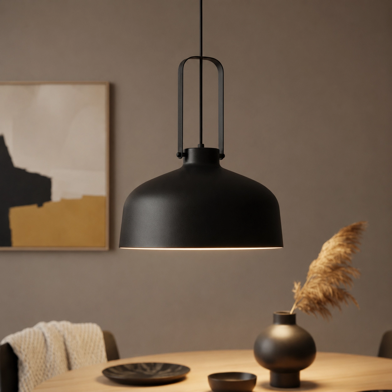 Zwarte hanglamp Mendoza Ø 37,5cm